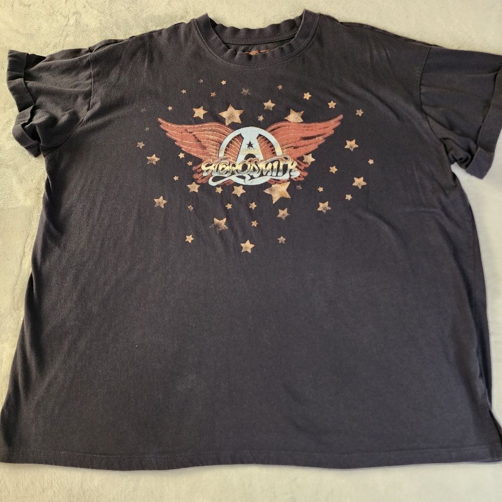 Aerosmith Dark Gray Tshirt With Graphics Size XL